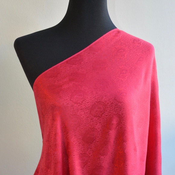 Pashmina Accessories - 100% Silk Scarf from india - Hot Pink